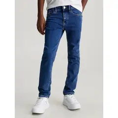 CALVIN KLEIN - Mid azul Rise Slim Jeans para niño
