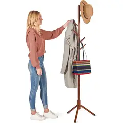 USA - Perchero De Pie Independiente Árbol De Madera