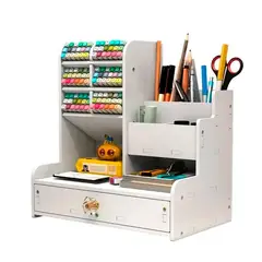 GENERICO - Organizador Para Escritorio De Mesa Con Divisiones Y Gaveta