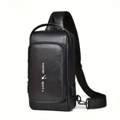ONE TECH - BOLSO ANTIROBO DE CUERO CON USB