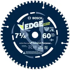 BOSCH - Hoja de sierra circular de 60 dientes para acabado extrafino, 7-1/4"