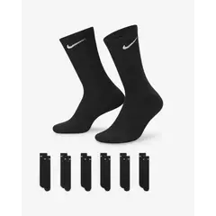 NIKE - Medias Hombre Negras SX7666-010 Entrenamiento x6 Pares