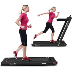 GYMAX - Caminadora Plegable 225HP Monitor LED App Compacta