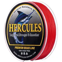 HERCULES - Línea de Pesca Trenzada HERCULES, 10lb-120lb, 8 Trenzas, PE