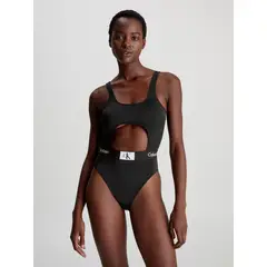 CALVIN KLEIN - Traje negro de baño con abertura - CK96