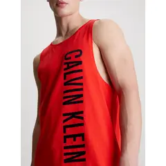 CALVIN KLEIN - Camiseta roja de tirantes de playa - Intense Power
