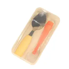 GENERICO - Cuchara en Silicona Plegable Para Bebe Doble Función 2 En 1