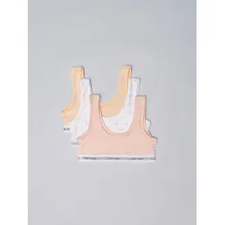 CALVIN KLEIN - Paquete rosado de 3 bralettes - Modern cotton para niñas