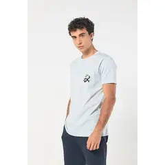 KOAJ - Camiseta azul de Félix el gato con bolsillo y manga cor Hombre