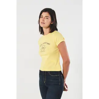 KOAJ - Camiseta manga corta unicolor en rib, silueta ajustada MUJER