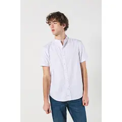 KOAJ - Camisa cuello neru o mao, manga corta en slim fit HOMBRE