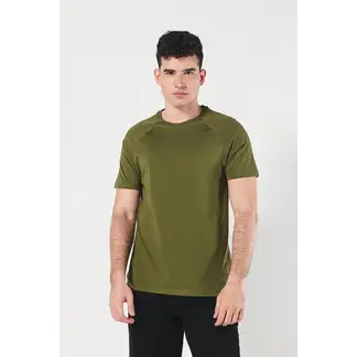 KOAJ - Camiseta en algodón unicolor con manga ranglan corta Hombre