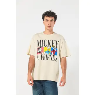 KOAJ - Camiseta manga corta oversize kaki de Mickey and Frien Hombre
