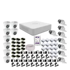 HIKVISION - Kit Dvr 16ch + 16 Cámaras 1080p + Disco D. 1tb