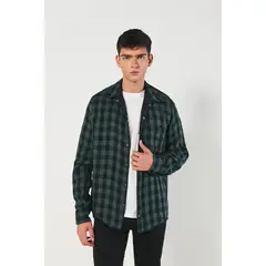 KOAJ - Camisa doble faz con diseño de cuadros en ambas caras. HOMBRE