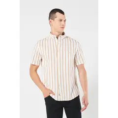 KOAJ - Camisa con cuello button down a rayas en slim fit Hombre