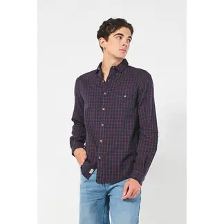 KOAJ - Camisa cuello sport collar manga larga en slim fit, cua Hombre