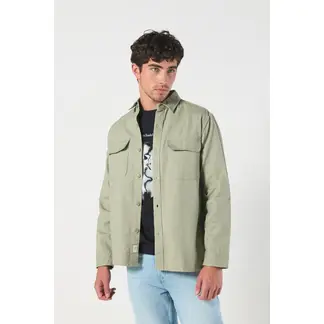 KOAJ - Sobrecamisa unicolor oversize con doble bolsillo con ta Hombre