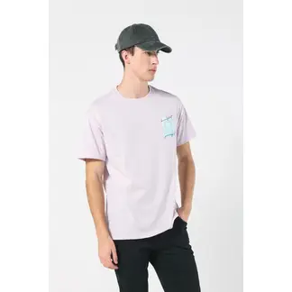 KOAJ - Camiseta manga corta unicolor con estampado en frente y e HOMBRE