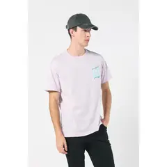 KOAJ - Camiseta cuello redondo unicolor con diseños futurista Hombre