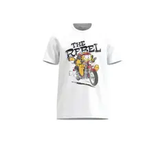 KOAJ - Camiseta unicolor con diseÃ±o de Garfield y cuello redo MUJER