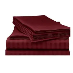 GENERICO - Sabanas Semidoble 30cm Vinotinto - Planchado Permanente 600h