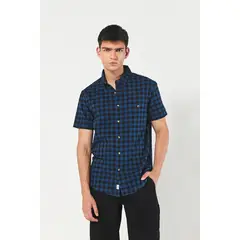 KOAJ - Camisa sport collar a cuadros manga corta Hombre