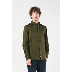 KOAJ - Camisa cuello button down manga larga en slim fit Hombre