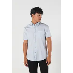 KOAJ - Camisa en colores solidos, sport collar manga corta Hombre
