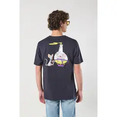 KOAJ - Camiseta manga corta con estampado en frente y espalda Hombre