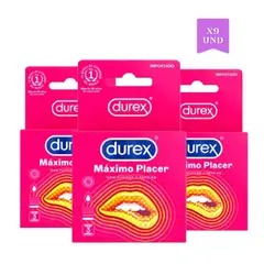 DUREX - Combo Condones Máximo Placer - 9 Unidades