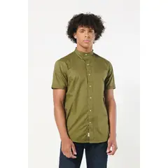 KOAJ - Camisa cuello neru o mao, manga corta en slim fit HOMBRE