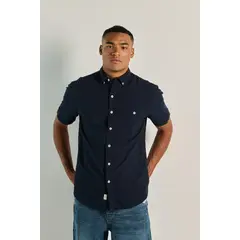 KOAJ - Camisa unicolor manga corta para hombre cuenta con cierre HOMBRE