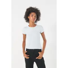 KOAJ - Camiseta unicolor para mujer en tela texturizada fit slim MUJER