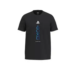 KOAJ - Camiseta unicolor con arte de PlayStation y cuello redo HOMBRE