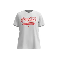 KOAJ - Camiseta unicolor con diseÃ±o rojo de Coca-Cola y manga MUJER