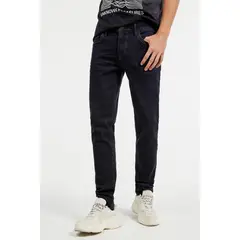 KOAJ - Jean skinny azul intenso con costuras en contraste y 5 bo HOMBRE