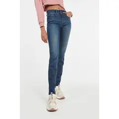 KOAJ - Jean azul intenso con efecto push up, tiro alto y pretina MUJER
