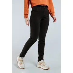 KOAJ - Jean Jegging tiro alto negro solido sin rotos. MUJER