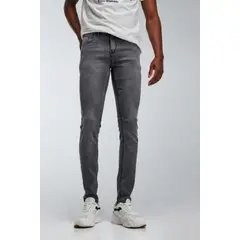 KOAJ - Jean skinny gris oscuro con costuras negras y 5 bolsillos HOMBRE