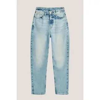 KOAJ - Jean mom para mujer en tono azul claro cuenta con súper Mujer