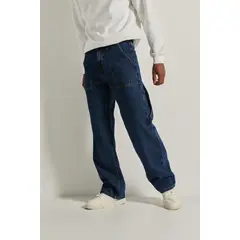 KOAJ - Jean bota ancha azul oscuro con tiro medio y silueta holg HOMBRE