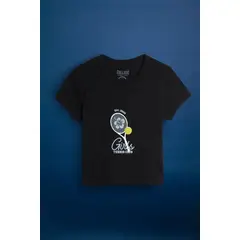 KOAJ - Camiseta manga corta en rib de tennis para teens Niña