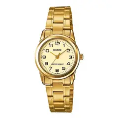 CASIO - Reloj ltp-v001g-9b Original En Acero Para Dama Elegante - Dorado