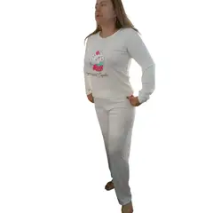 GENERICO - Pijama Dama Algon Crema