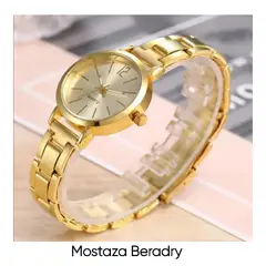 GENERICO - HERMOSO RELOJ DE LUJO DE ACERO DORADO