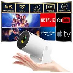 GENERICO - Video Beam Proyector Cine en Casa HD Hdmi Wi Fi Aplicaciones