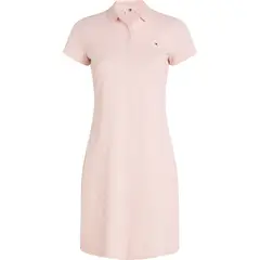 TOMMY HILFIGER - Vestido rosa tipo polo de corte slim