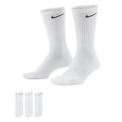 NIKE - MEDIAS EVERYDAY CUSHIONED 3 PARES SX7664-100 BLANCO