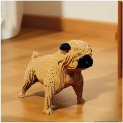 GENERICO - Perro Decorativo Pug en Cartón